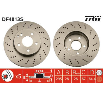 Brzdový kotouč TRW DF4813S