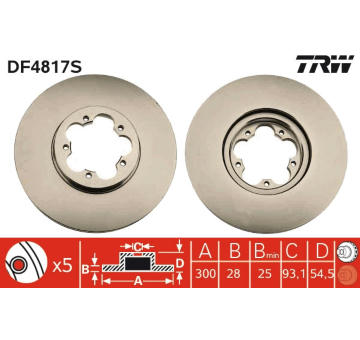 Brzdový kotouč TRW DF4817S