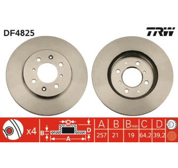 Brzdový kotouč TRW DF4825