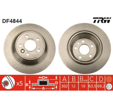 Brzdový kotouč TRW DF4844