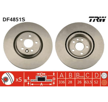 Brzdový kotouč TRW DF4851S