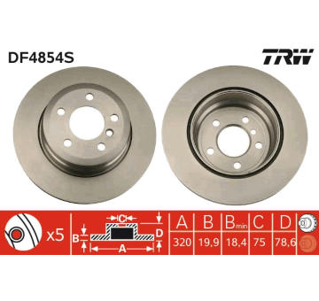 Brzdový kotouč TRW DF4854S