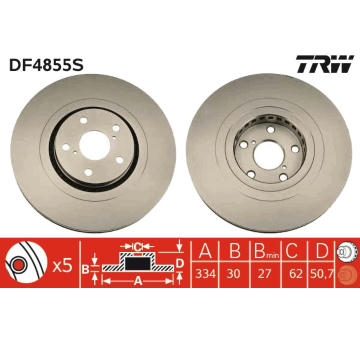 Brzdový kotouč TRW DF4855S