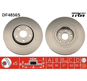 Brzdový kotouč TRW DF4856S