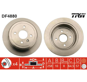 Brzdový kotouč TRW DF4880