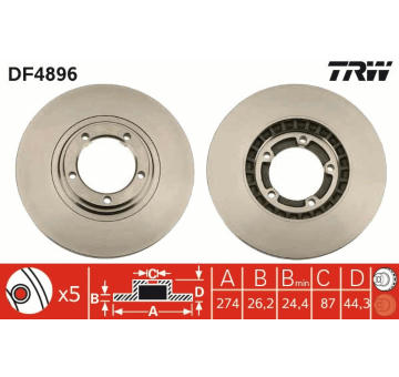 Brzdový kotouč TRW DF4896