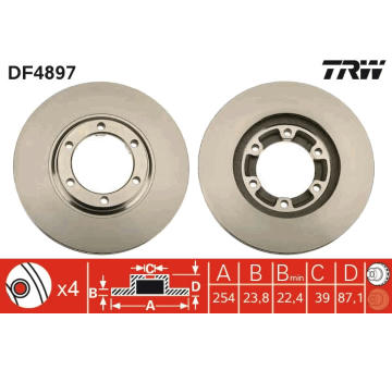 Brzdový kotouč TRW DF4897