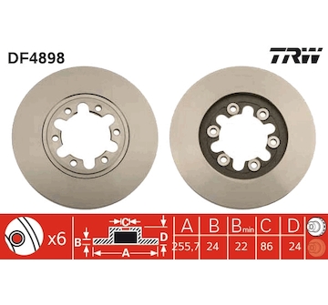 Brzdový kotouč TRW DF4898