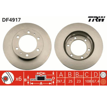 Brzdový kotouč TRW DF4917