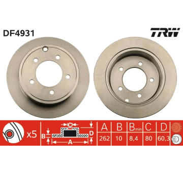 Brzdový kotouč TRW DF4931