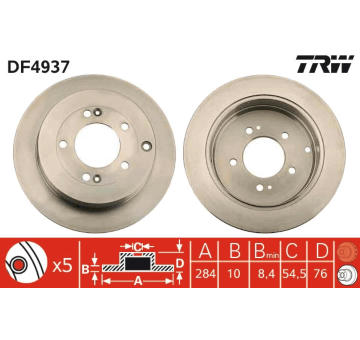 Brzdový kotouč TRW DF4937