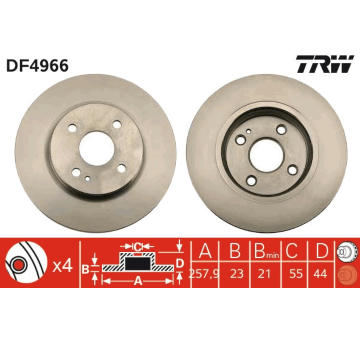 Brzdový kotouč TRW DF4966