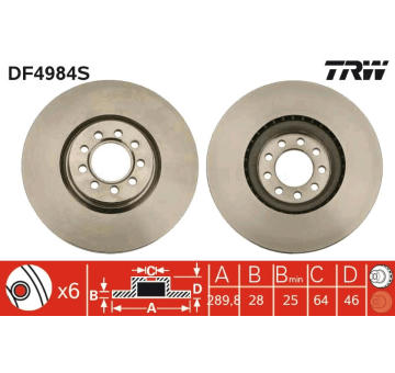 Brzdový kotouč TRW DF4984S