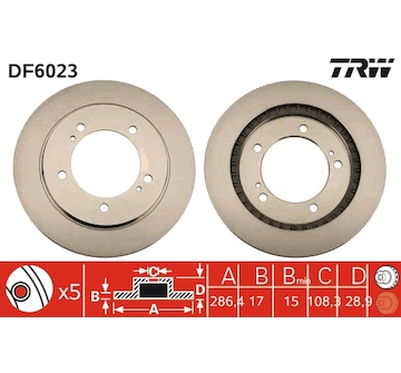 Brzdový kotouč TRW DF6023