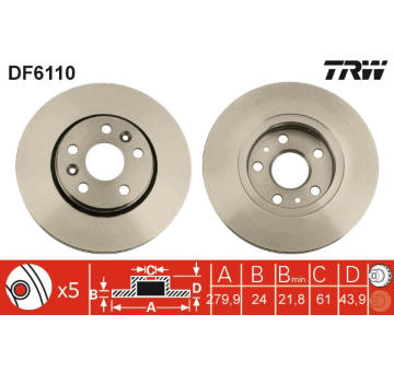 Brzdový kotouč TRW DF6110