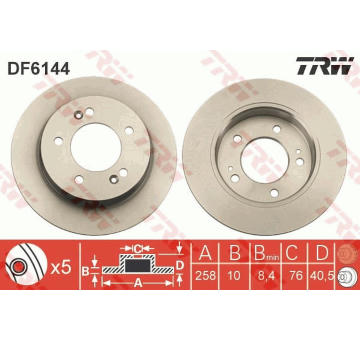 Brzdový kotouč TRW DF6144