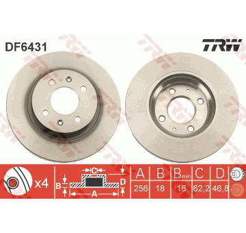 Brzdový kotouč TRW DF6431