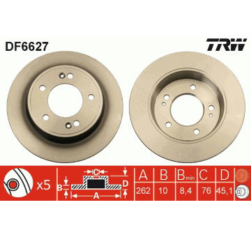 Brzdový kotouč TRW DF6627