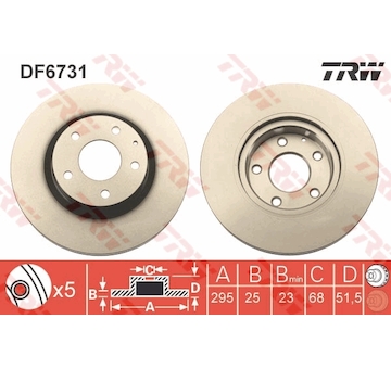 Brzdový kotouč TRW DF6731