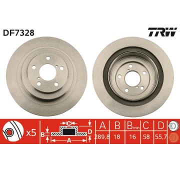 Brzdový kotouč TRW DF7328