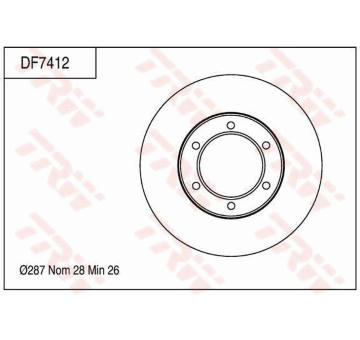 Brzdový kotouč TRW DF7412