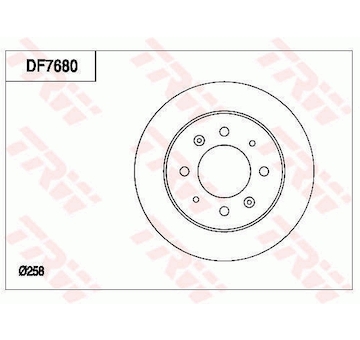 Brzdový kotouč TRW DF7680