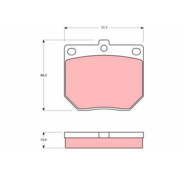 Sada brzdových destiček, kotoučová brzda TRW GDB1019