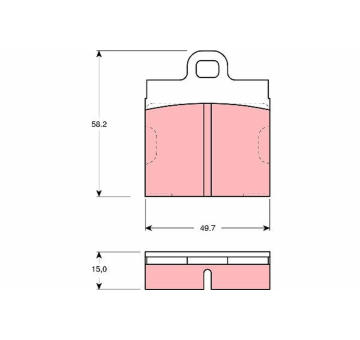 Sada brzdových destiček, kotoučová brzda TRW GDB103