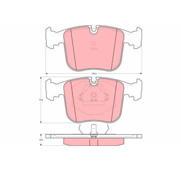 Sada brzdových destiček, kotoučová brzda TRW GDB1118