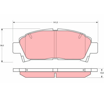 Sada brzdových destiček, kotoučová brzda TRW GDB1145