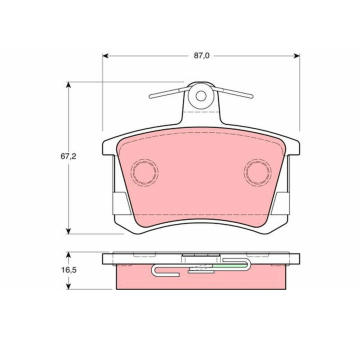 Sada brzdových destiček, kotoučová brzda TRW GDB1310
