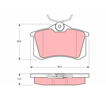 Sada brzdových destiček, kotoučová brzda TRW GDB1311