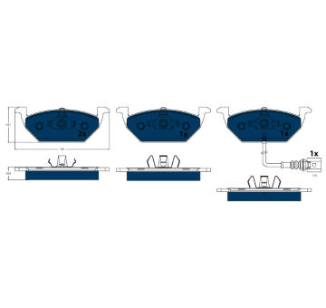 Sada brzdových destiček, kotoučová brzda TRW GDB1386BTE
