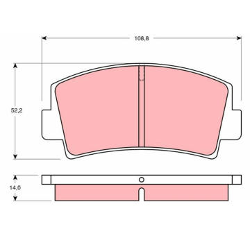 Sada brzdových destiček, kotoučová brzda TRW GDB139