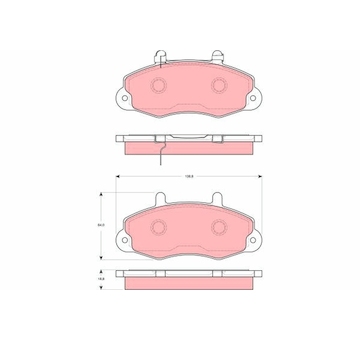 Sada brzdových destiček, kotoučová brzda TRW GDB1572