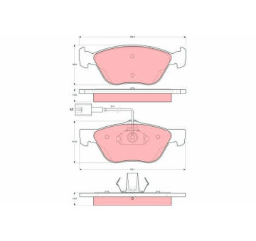 Sada brzdových destiček, kotoučová brzda TRW GDB1602