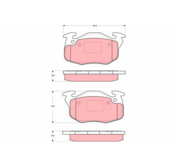 Sada brzdových destiček, kotoučová brzda TRW GDB1615