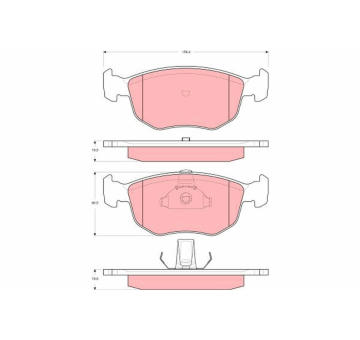 Sada brzdových destiček, kotoučová brzda TRW GDB1618