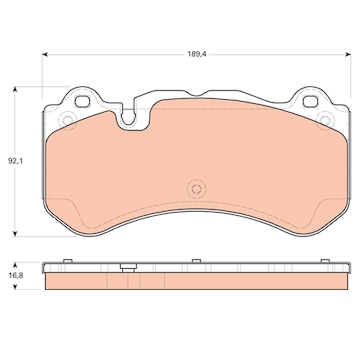 Sada brzdových destiček, kotoučová brzda TRW GDB1710