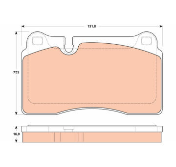 Sada brzdových destiček, kotoučová brzda TRW GDB1912