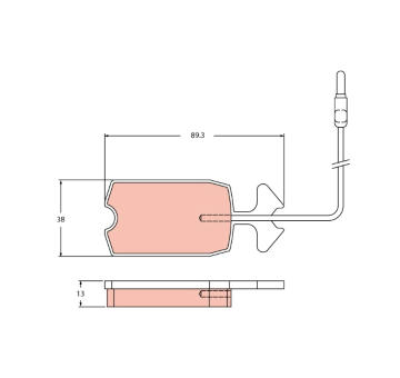 Sada brzdových destiček, kotoučová brzda TRW GDB2440