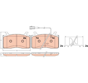 Sada brzdových destiček, kotoučová brzda TRW GDB2617