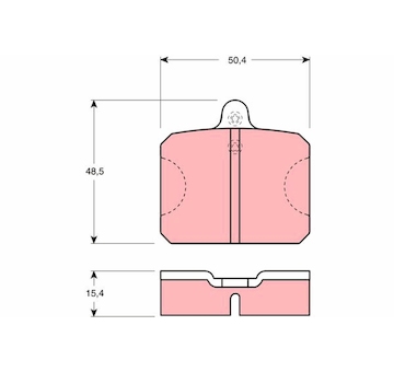 Sada brzdových destiček, kotoučová brzda TRW GDB300