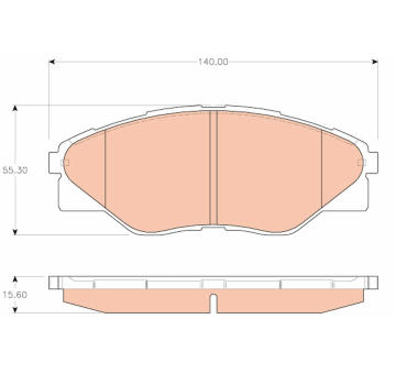 Sada brzdových destiček, kotoučová brzda TRW GDB3532