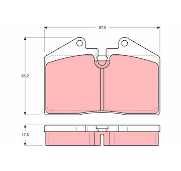 Sada brzdových destiček, kotoučová brzda TRW GDB379