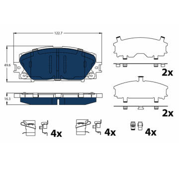 Sada brzdových destiček, kotoučová brzda TRW GDB4173BTE