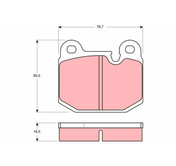 Sada brzdových destiček, kotoučová brzda TRW GDB654