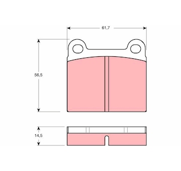 Sada brzdových destiček, kotoučová brzda TRW GDB656