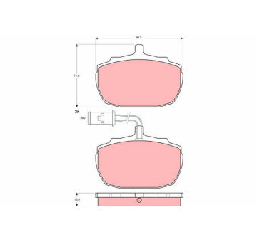 Sada brzdových destiček, kotoučová brzda TRW GDB771