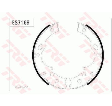Sada brzdových čelistí, parkovací brzda TRW GS7169